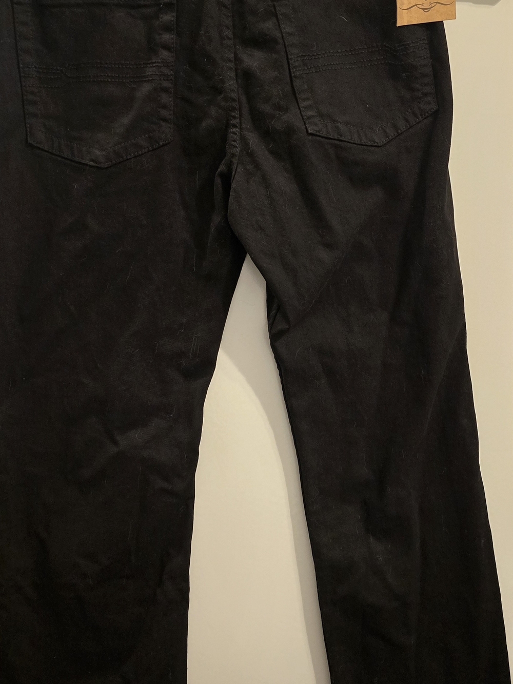Men's Slim Straight Black Jeans - Sleek Everyday Wear - Picture 4 of 5